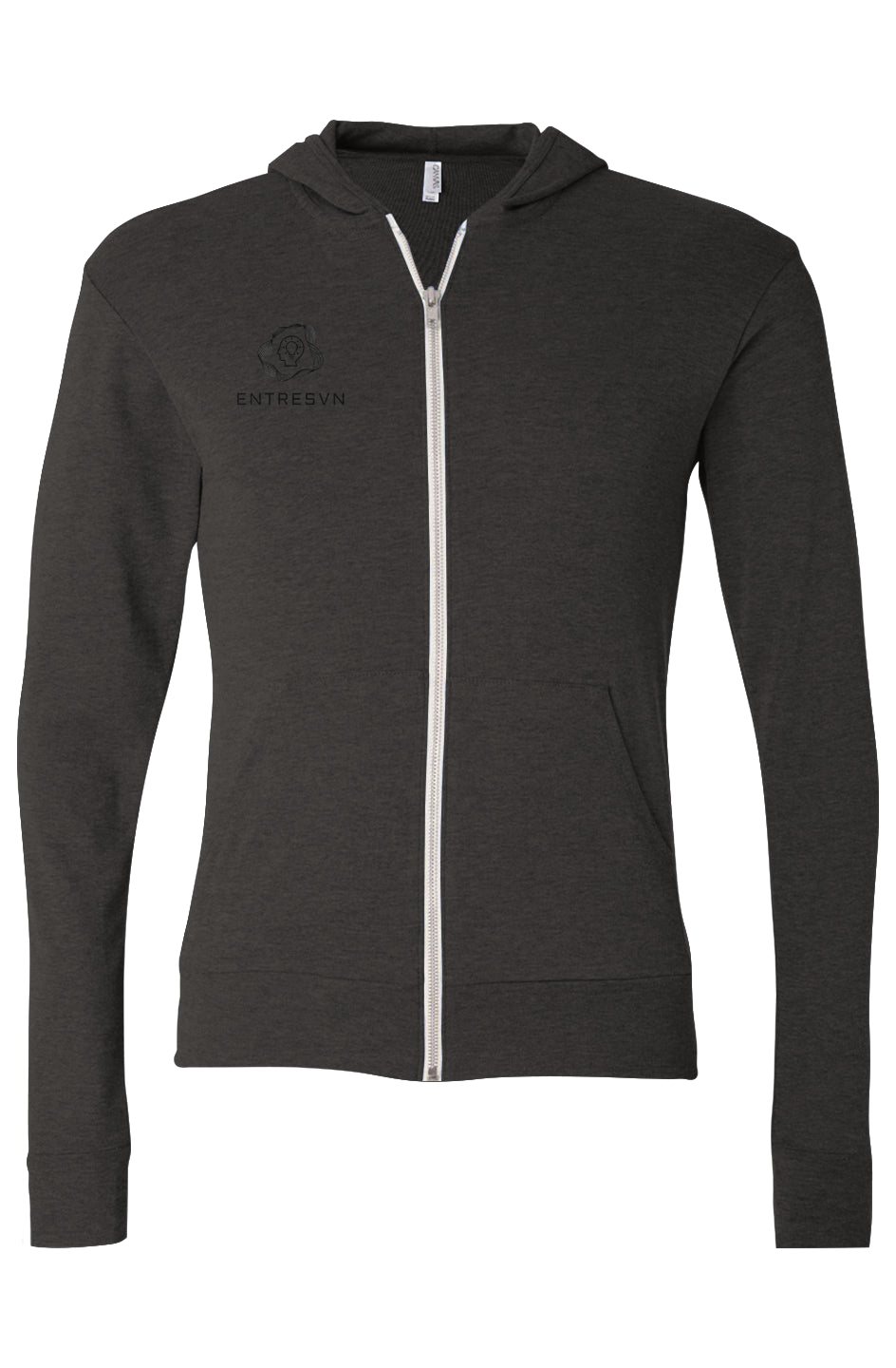 ENTRESVN Triblend Full-Zip Lightweight Hoodie for Men