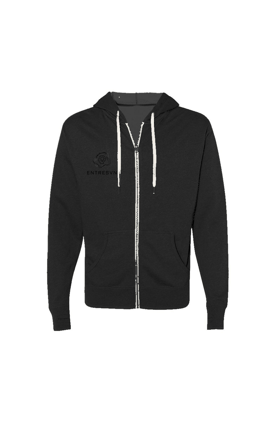 ENTRESVN Heathered French Terry Full-Zip Hooded Sweatshirt for Men