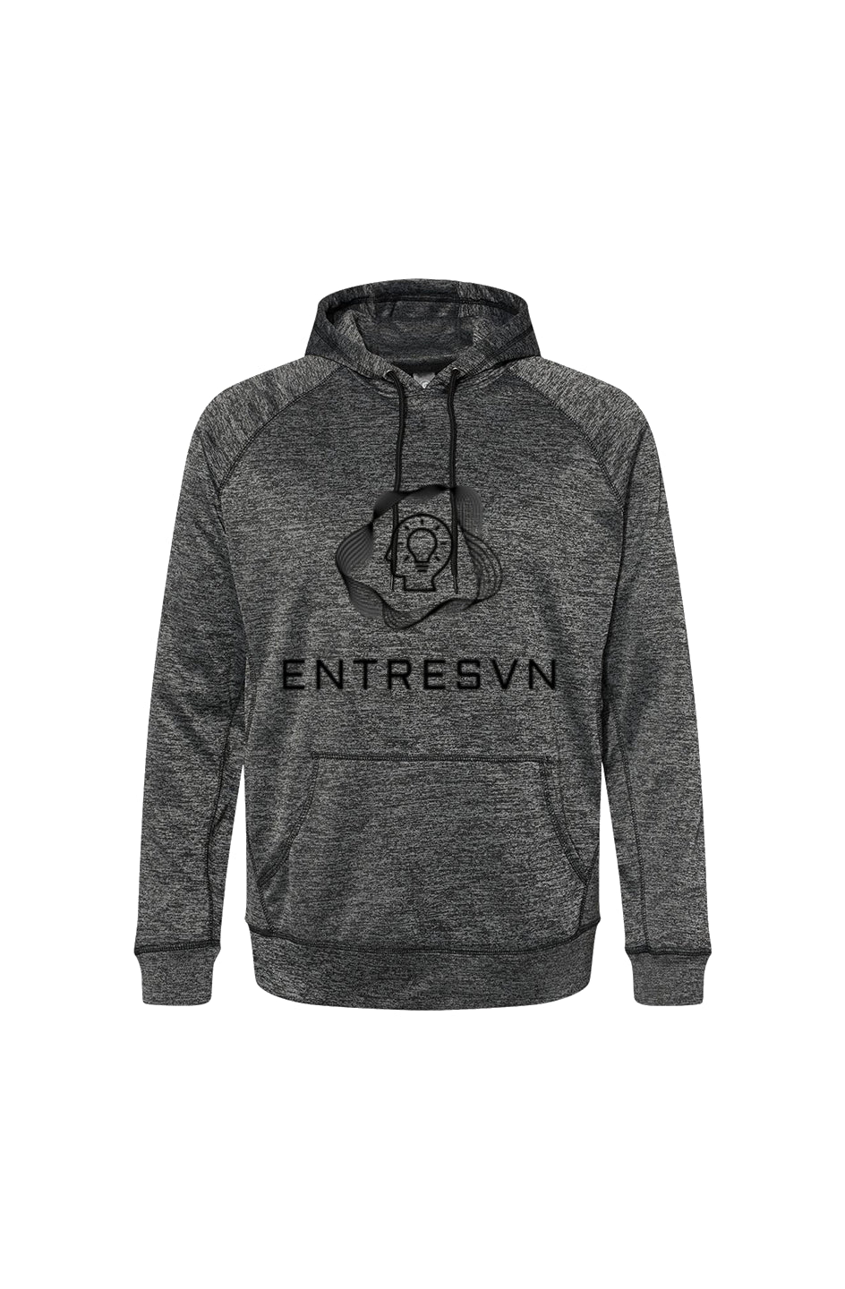 ENTRESVN Heather Charcoal Raglan Pullover Sweatshirt for Men