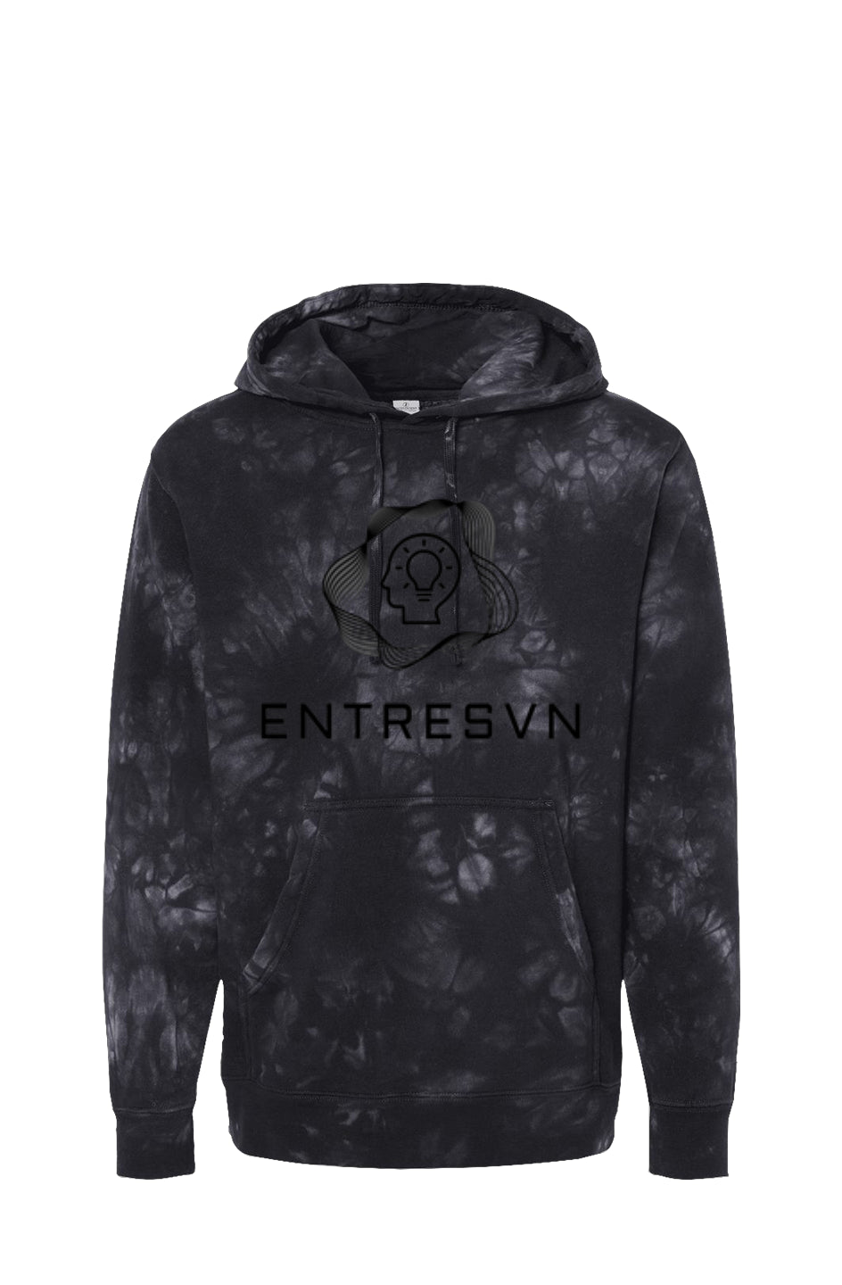 ENTRESVN Tie Dye Black Hoodie for All