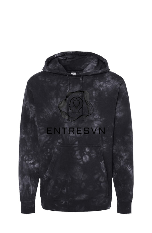 ENTRESVN Tie Dye Black Hoodie for All